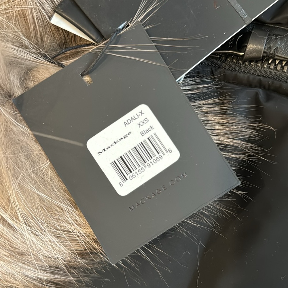 NEW BLACK ADALI MACKAGE COAT XXS - Picture 3 of 9